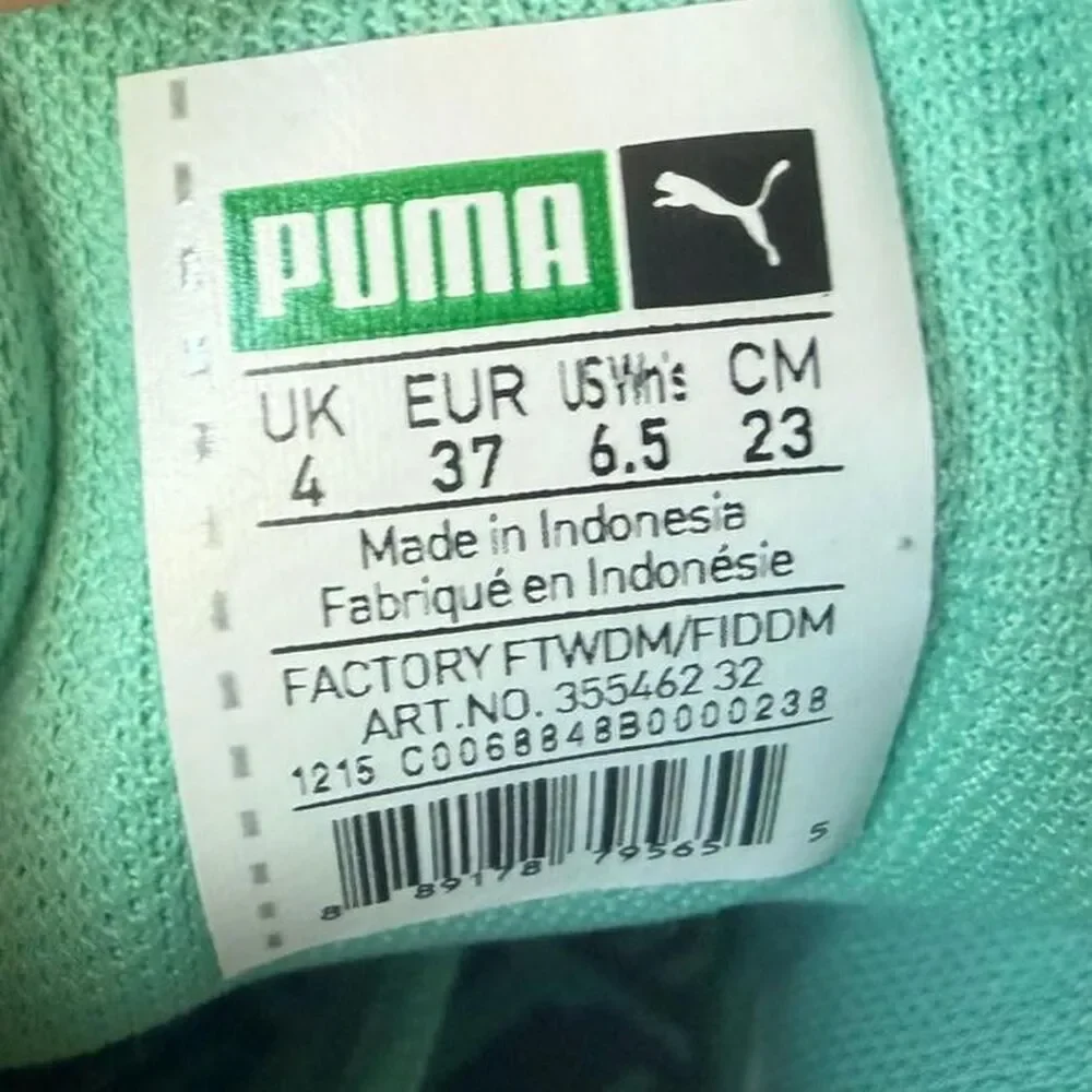 Puma Suede Classic Mint Green Low Top Sneakers Women’s Size 6.5 Casual Shoes
